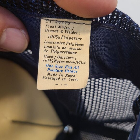 Vintage 90s Trucker Hat Mic Mac Beverage Room Screen Printed Mesh Adjustable Hat - Picture 8 of 8